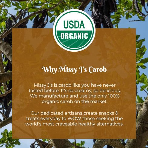 3 6 Pack Missy J's Organic Peanut Butter Carob Bar Ounce Made with Coconut Sugar, Vegan, Gluten and Caffeine Free