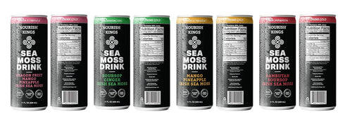 (11 oz, 12-Pack) Nourish Kings Sea Moss Drink Dragon Fruit Mango Pineapple fl