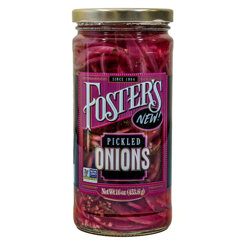 Foster's Pickled Red Onions in a Jar, 16oz, 1 Pack, Traditional Vegetables