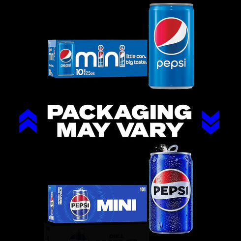 7.5 20 Count Pepsi Soda, Mini Cans | Ounce |