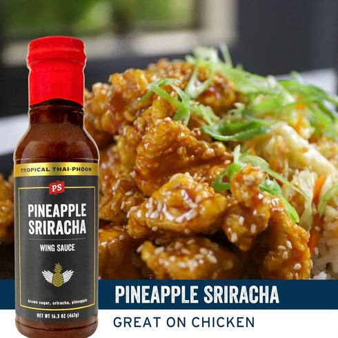 4 Pack Pack PS Seasoning Chicken Wing Sauce - Chicken Wing Sauces Variety - Includes Candied Jalapeno, Pineapple