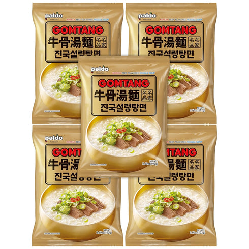 Pack 3.60oz (Pack 5) Paldo Korean Ramen Family Gomtang