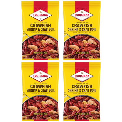 Louisiana Boil Crawfish Crab Shrimp, 5 Oz (Pack of 4)