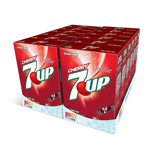 7-UP Powder Drink Mix Sugar Free & Delicious (Cherry, 72 Sticks)