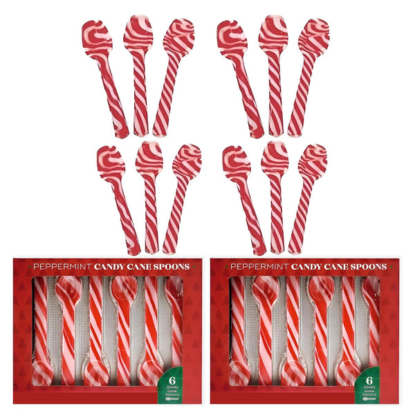 Perfect Stix Christmas Candy Cane Peppermint Spoonz.Edible Stirring Beverage Spoonz. Hot Chocolate