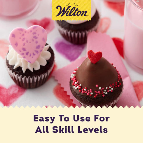 Wilton Jumbo Heart Sprinkles, Heart-Shaped for Valentine's Day Cakes, Cupcakes & Cookies, 3.2 oz, Red and Pink