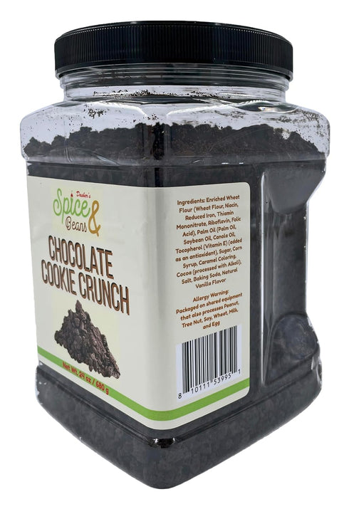 1.5 lbs. Chocolate Cookie Crunch | Ice Cream Topping & Dessert Decoration | by Dasher's Spice & Beans |