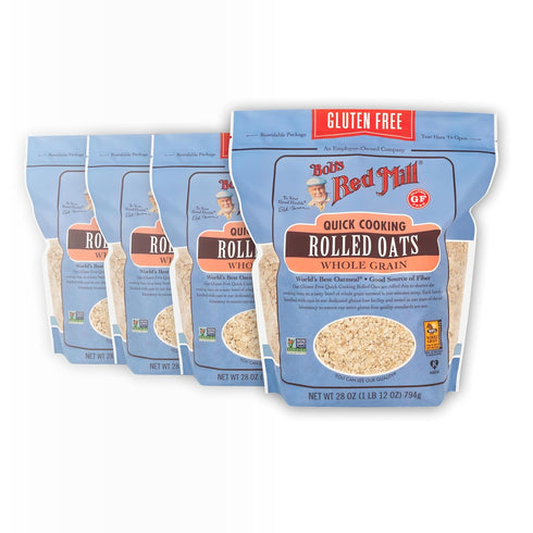 Bob's Red Mill Gluten Free Quick Cooking Rolled Oats, 28oz (Pack of