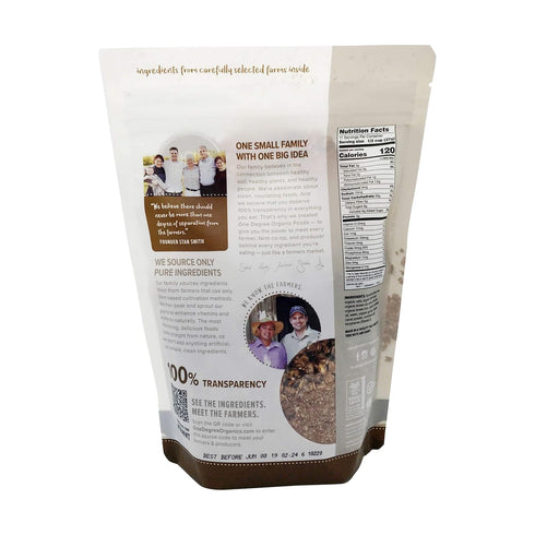 11 OZ ONE DEGREE ORGANIC FOODS Organic Quinoa Cacao Sprouted Oat Granola