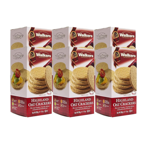 Walker's Shortbread Highland Oat Crackers, Scottish Crackers, 9.9 Oz Box (Pack of