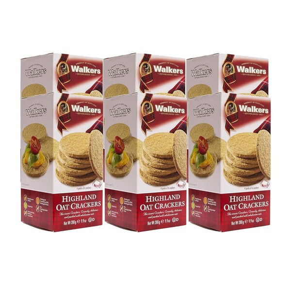 Walker's Shortbread Highland Oat Crackers, Scottish Crackers, 9.9 Oz Box (Pack of