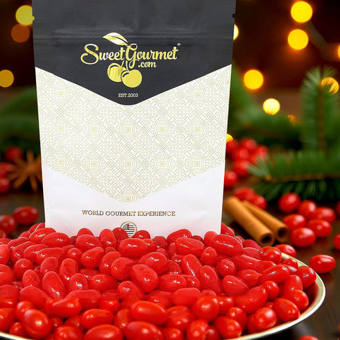 3 SweetGourmet Red Jumbo Cinnamon Jelly Beans, Sweet and Spicy Candy, Pounds