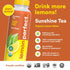 15.2 oz (12-Pack) Lemon Perfect Sunshine Tea, Half Flavored Lemon Water (Original Lemon) & Half Iced Tea, Organic, Zero