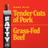 13g 2 oz. (Pack 20) FATTY Meat Sticks, High Protein, Made with Grass Fed Beef, Pork Raised Without Antibiotics, Protein