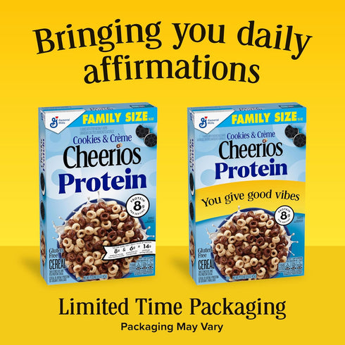 Crme,8g Size,15 oz,(Pack 2) Cheerios Protein Cereal,Cookies and Protein,Family