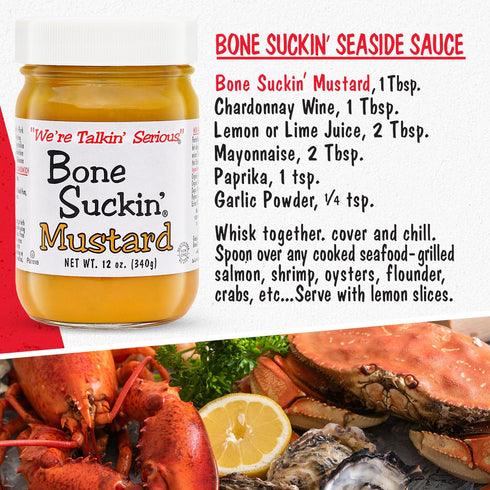 (2 Count, Bone Suckin' Sauce Mustard, Non GMO, Gluten and Fat Free, Great Tasting Condiment Variety)
