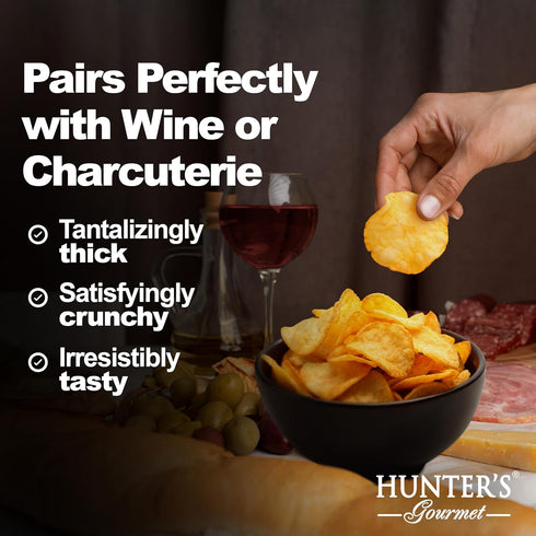 Pack 4 40g Hunter's Gourmet Truffle Chips | Cholesterol & Dairy Free | Black Truffle | Made in a Nut-Free Facility | No