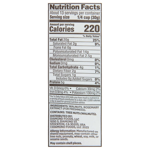 14 oz 1 Count Diamond of California Chopped Walnuts