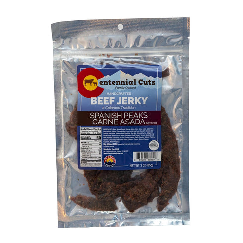 Centennial Cuts Beef Jerky Spanish Peaks Carne Asada, High Protein, 3 oz
