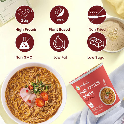 Pack 6 10 Packs Hethstia Konjac Shirataki Rice & High-Protein Ramen Variety - Versatile Vegan Meal, Low-Calorie