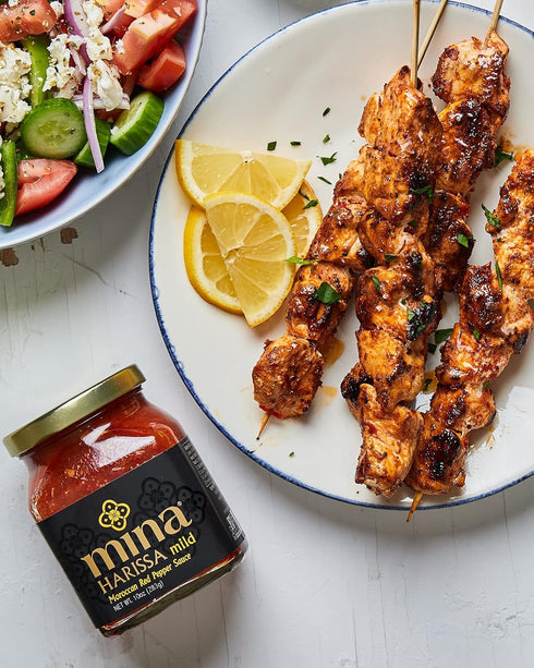 10 Oz Mina Harissa Mild Sauce, Homestyle Moroccan Red Pepper Harissa Paste, - Harissa Sauce with Tangy Twist, Excite