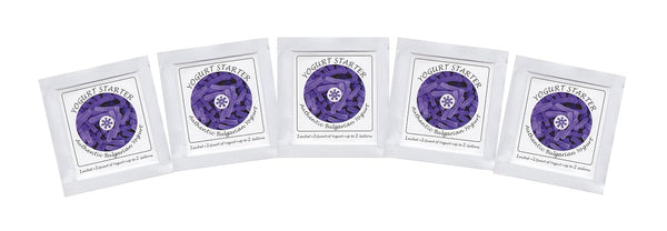 Yogurt Starter Cultures, Pack of 5 Freeze-dried Culture Sachets for Authentic Bulgarian Yogurt