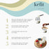 NatuDelight 3 Kefit by - Live Milk Kefir Grains - Teaspoons Fresh Active Starter Culture - DIY Homemade Fermented