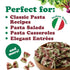8.8 oz (Pack 2) Food to Live Organic Striped Farfalle Pasta, of - Italian Artisan Tri-Color Bow-Tie Pasta. Made