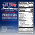 0g 6g (64oz, Bay View Pickled Eggs, No Artificial Ingredients, Gluten Free, Sugar, Protein, Fresh Grade A Eggs, Boiled