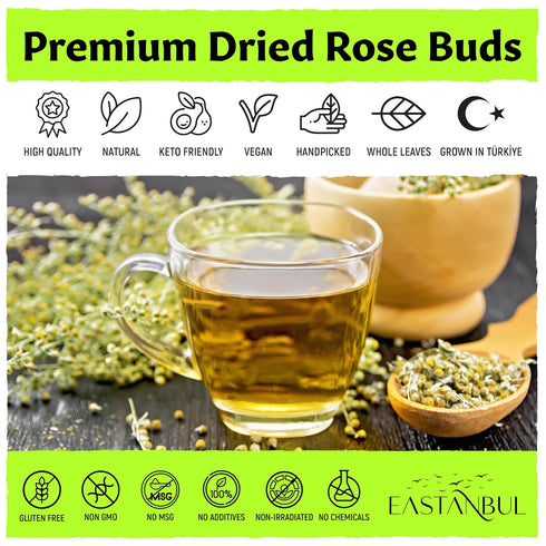 1.41oz Eastanbul Yarrow Tea, Yarrow Herb, Milenba Hierba, Caffeine Free Loose Leaf Herb, Freshly Cut Flower, Dried
