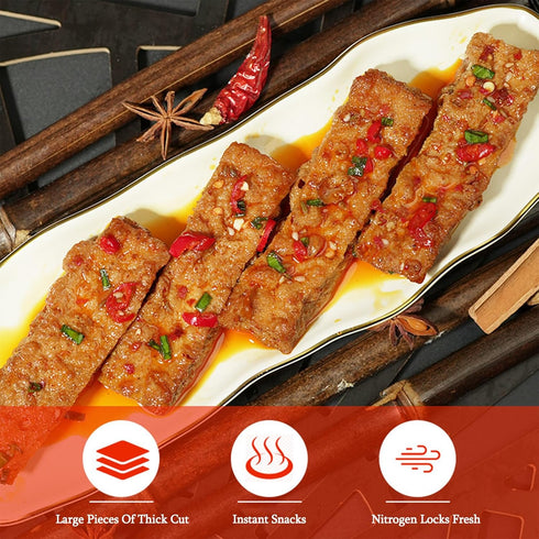 MUYIXUN 15PCS Packaging,Office Essential(3 Flavors,300g) Spicy Dried Tofu Snacks,Multi-Flavor Dried Tofu,Vegetarian