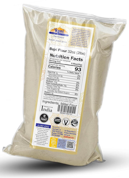 32oz (2lbs) 908g Rani Bajri Flour (Pearl Millet) ~ All Natural | Vegan | Gluten Friendly | NON-GMO | Kosher | Indian