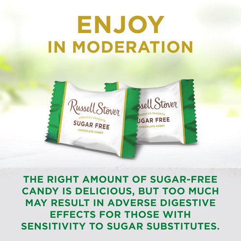 7.5 oz 24 RUSSELL STOVER Sugar Free Dark Chocolate Almond & Sea Salt Bark, bag ( pieces)