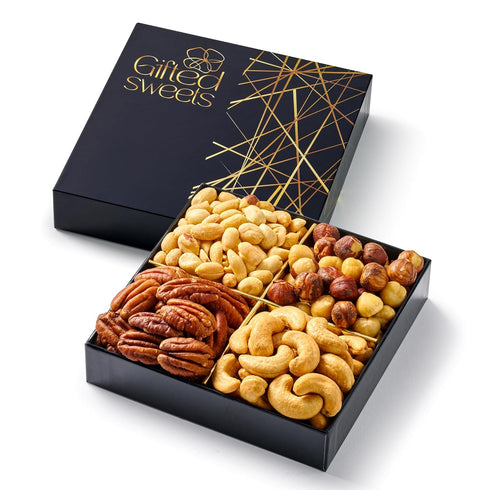 4 Package, Nuts Gift Basket - Varieties - Premium Assorted Tray - Gourmet Gifts for Birthday, House Warming, Care