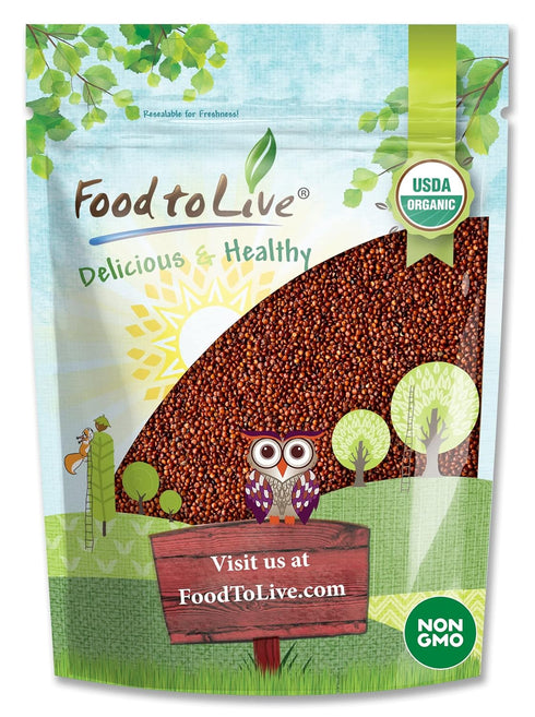 Food to Live Organic Red Quinoa, 5 Pounds Non-GMO, Whole Grain, Kosher,