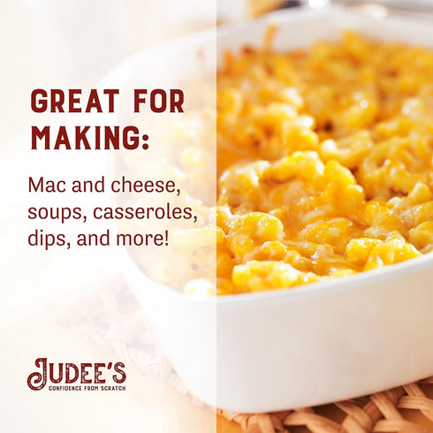 11.25 oz Judee's Gluten Free Yellow Cheddar Cheese Powder - Sauces & Soups with Cheddar Powder Seasoning - Pasta