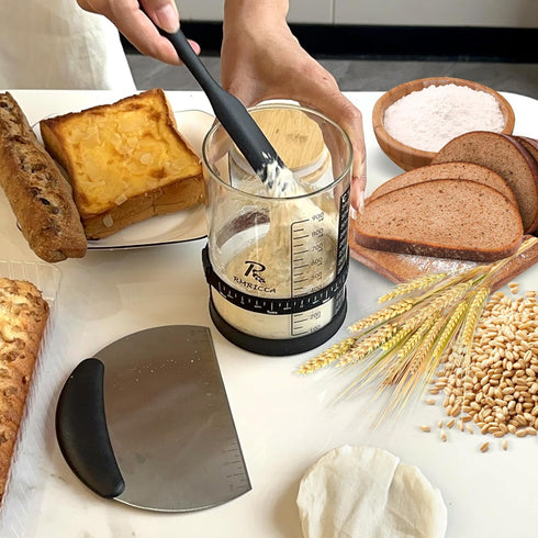 RMRICCA 34oz Pro Sourdough Starter Jar Glass Large Capacity wreck jars with glass lid, Fermenters Tool for Home Bakers
