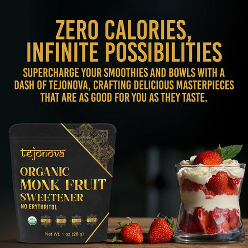 1oz 90 Organic Monk Fruit Extract Powder, Pure Monk Fruit Sweetener No Erythritol, Monkfruit Sweetener Pure Goodness
