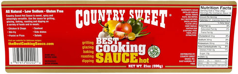 Country Sweet Sauce - Premium Cooking and Finishing Sauce, Hot, 21 Ounces