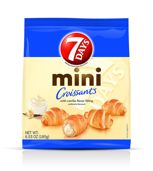 7Days Soft Baked Mini Croissants with Vanilla Filling, 6.53oz