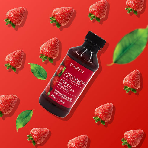 LorAnn Oils Strawberry Bakery Emulsion, Ideal for Boosting Fruit Tones in Cakes, 4 Oz