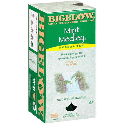 Bigelow Mint Medley Herbal Tea Bags 28-Count Boxes (Pack of 6) Mint