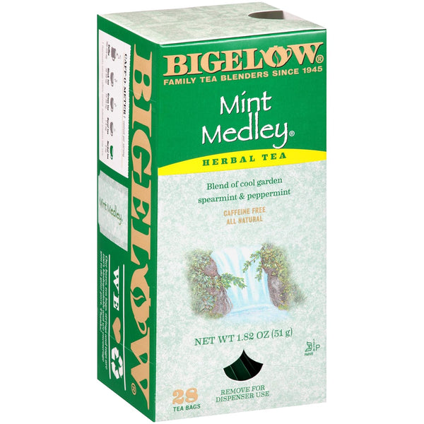 Bigelow Mint Medley Herbal Tea Bags 28-Count Boxes (Pack of 6) Mint