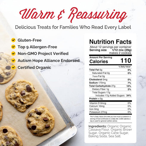 Otto's Naturals Grain-Free Ultimate Cookie Mix, 12.2 Oz., Organic Cassava Flour, Top 9 Allergen-Free, Gluten Free