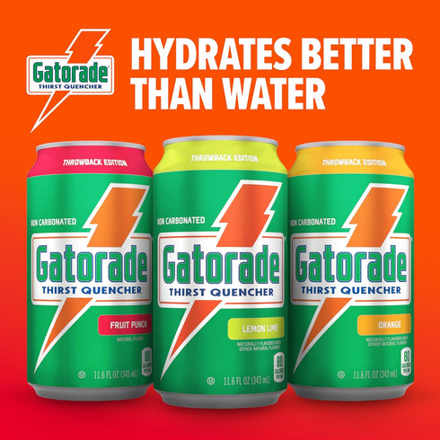 12 Oz (Pack 18) Gatorade Thirst Quencher, Fruit Punch, Fl Cans