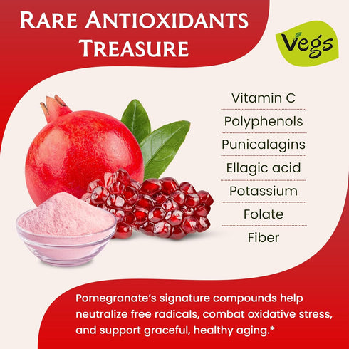 11 oz (Pack 1) Pomegranate Juice Powder - Organic Pomegranate Fruit Juice Concentrated Antioxidants & Electrolytes