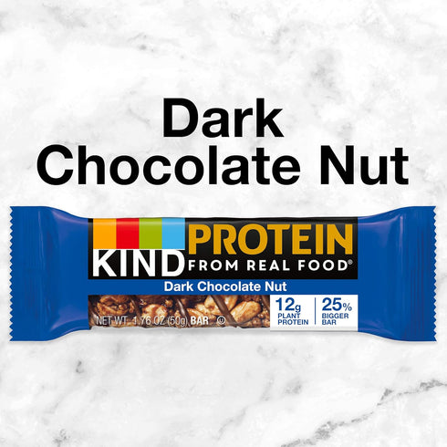 12g Protein,1.76oz, 12 count KIND Protein Bars, Double Dark Chocolate Nut, Gluten Free