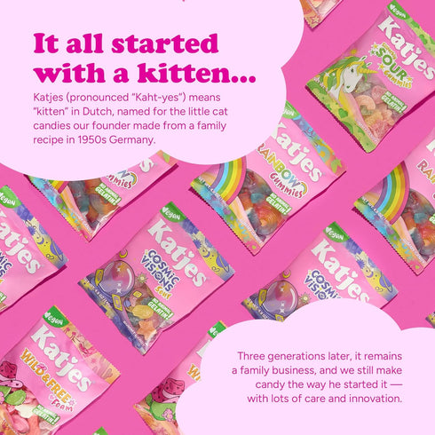 (3 Pack), Gummy 4.9 oz Katjes Sweet Hopps Mothers Day Gifts Soft & Flavorful Foam & Fruity Candy, Bunny Shapes, No