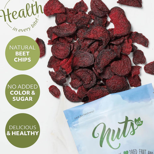 2.2 LBS) NUTS U.S. - Beet Chips | Sea-Salted | No Color Added and No Sugar Added | All Natural | Delicious And Healthy