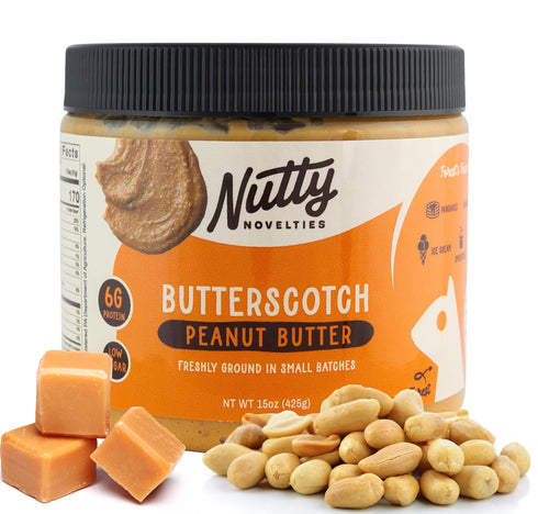 Nutty Novelties Butterscotch Peanut Butter - High Protein, Low Sugar Healthy Peanut